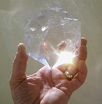 un cristal de roche taill